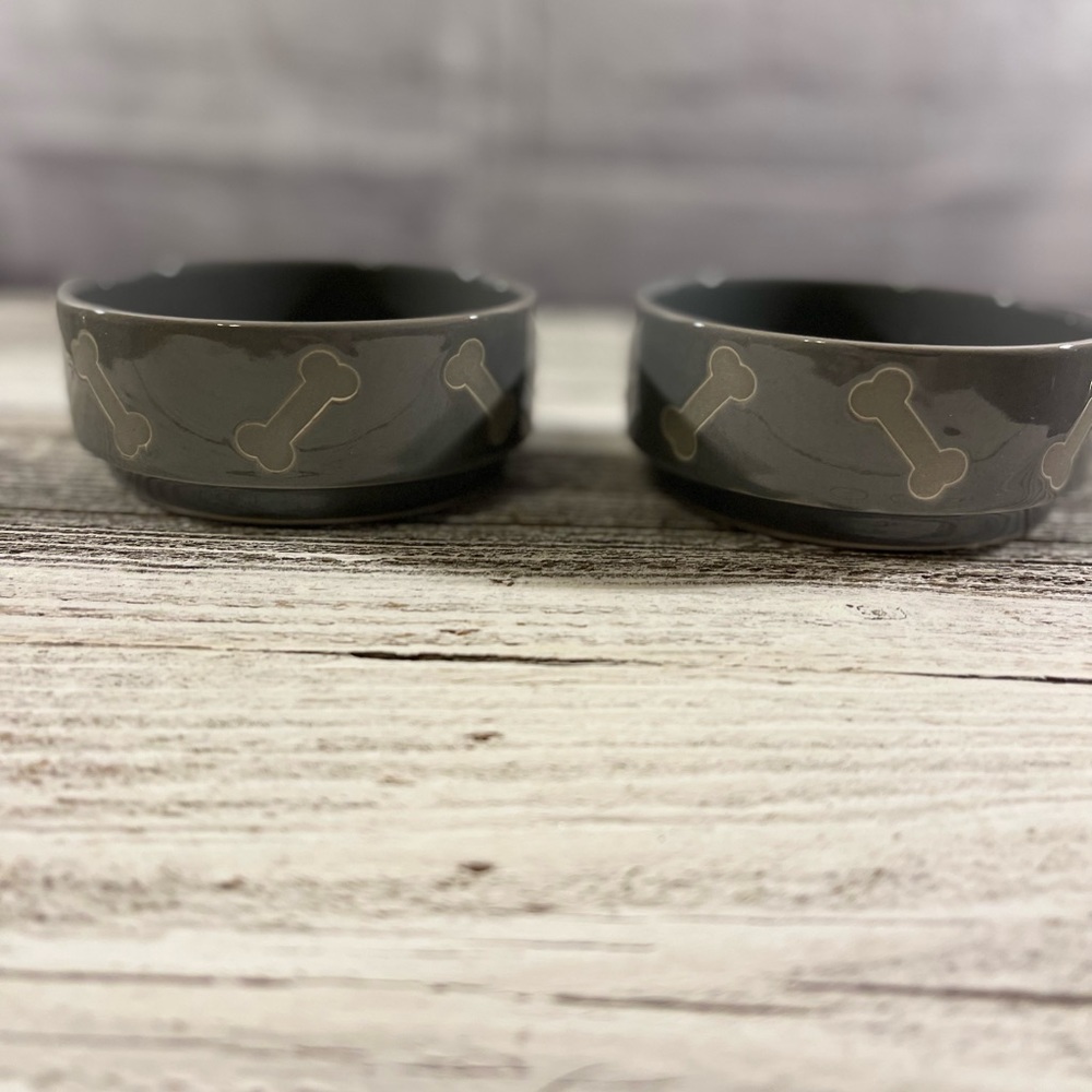 New gray 7oz dog bowls - Picture 2 of 2